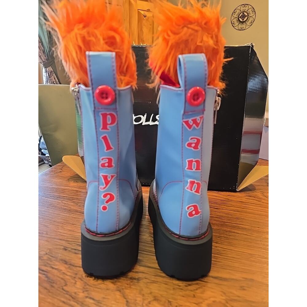 Dolls kill Chucky Platform Boots BRAND NEW 8m - Picture 15 of 16